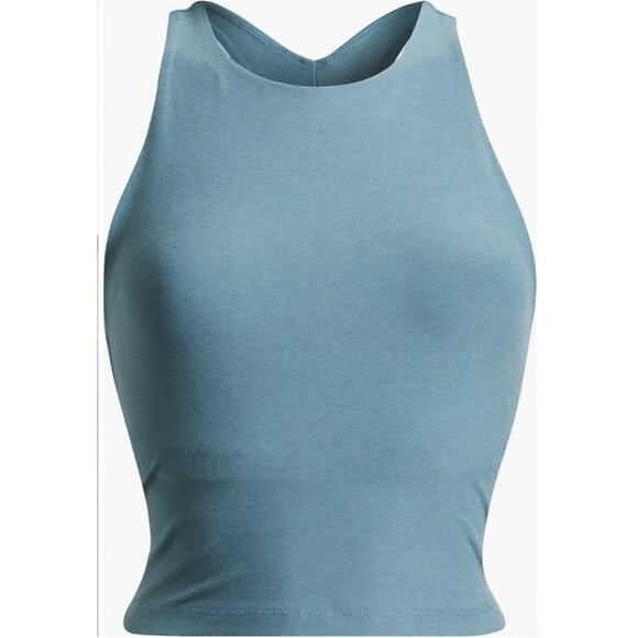 Beyond Yoga Spacedye Refocus Racerback Crop Tank Storm Heather Blue Size Medium - Picture 1 of 5